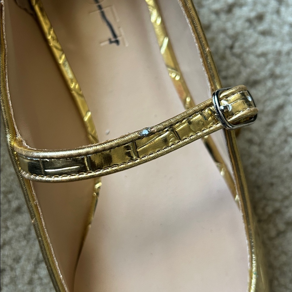 LOFT Gold Crocodile Pattern Flats - Picture 11 of 11